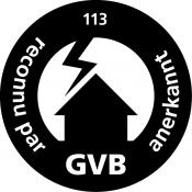 GVB Label Blitzschutz schwarz RGB 113